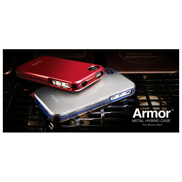 Armor Metal Hybrid Case for iPhone 4/4S Rouge?Blackサブ画像