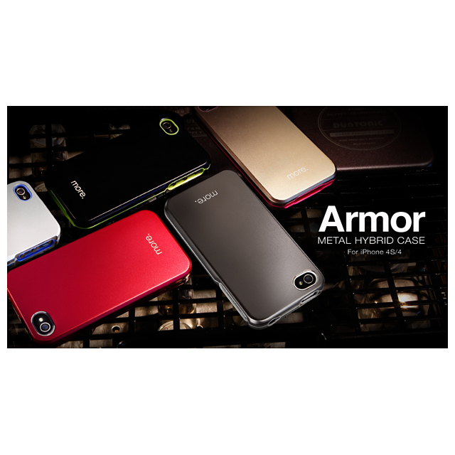 Armor Metal Hybrid Case for iPhone 4/4S Aluminium?Blueサブ画像