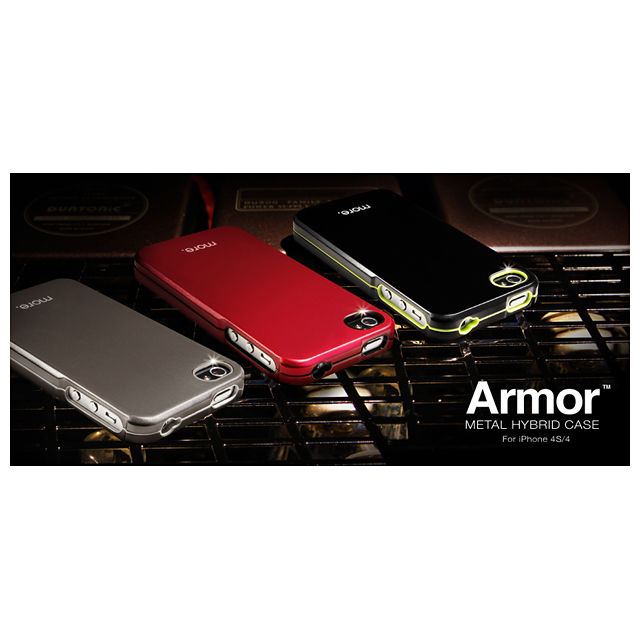 Armor Metal Hybrid Case for iPhone 4/4S Titanium?Whiteサブ画像