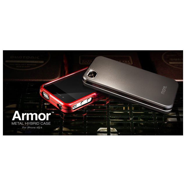 Armor Metal Hybrid Case for iPhone 4/4S Titanium?Whiteサブ画像