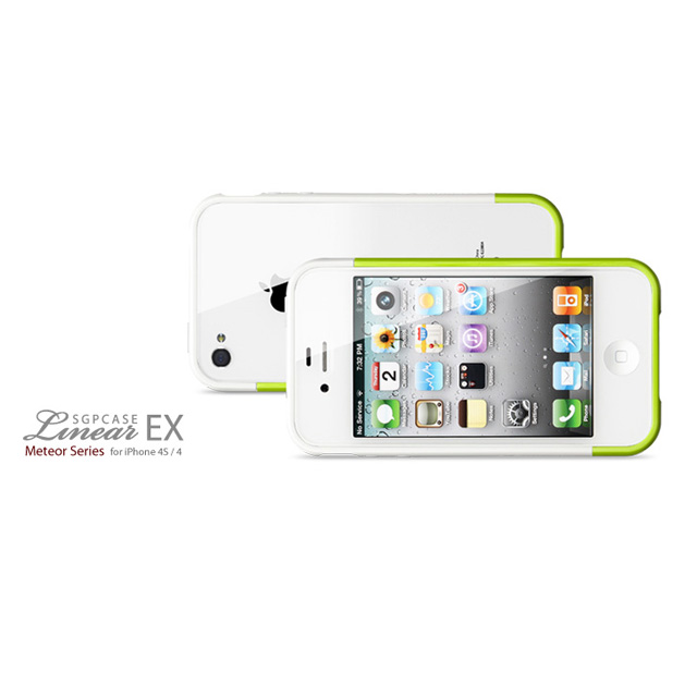 【iPhone4S/4 ケース】SGP Case Linear EX Meteor Series [Lime]サブ画像