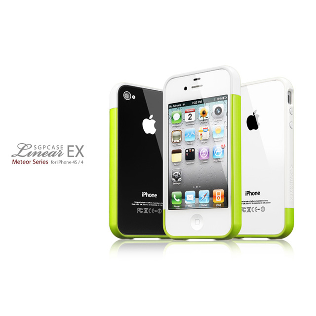 【iPhone4S/4 ケース】SGP Case Linear EX Meteor Series [Lime]サブ画像