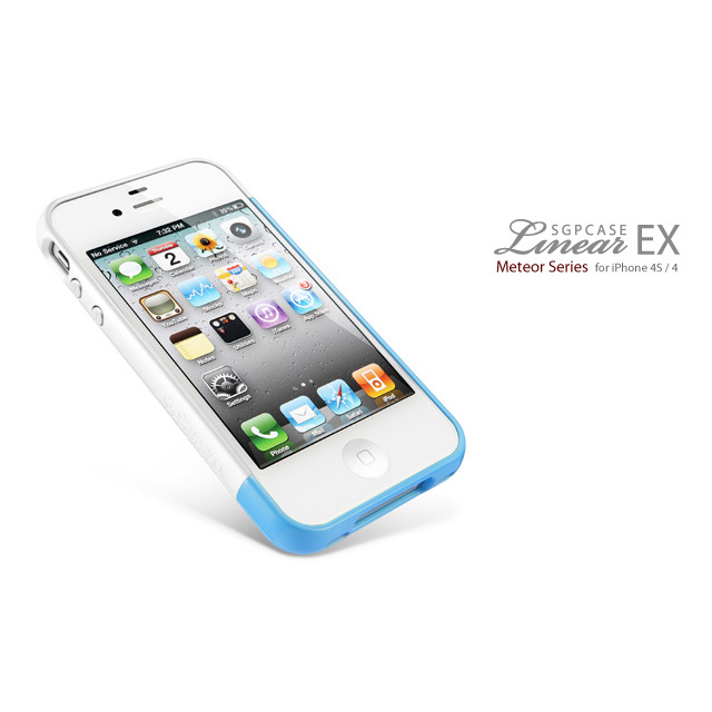 【iPhone4S/4 ケース】SGP Case Linear EX Meteor Series [Tender Blue]サブ画像