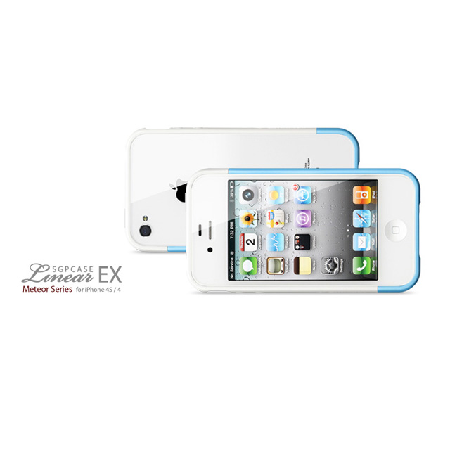 【iPhone4S/4 ケース】SGP Case Linear EX Meteor Series [Tender Blue]サブ画像