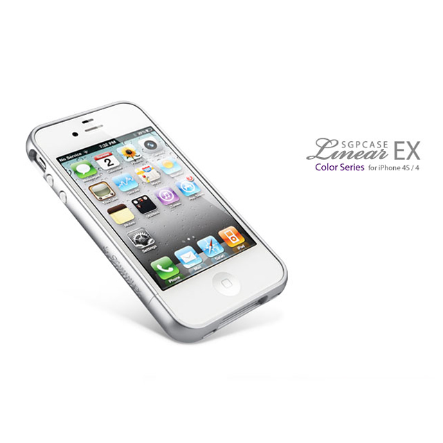 【iPhone4S/4 ケース】SGP Case Linear EX Color Series [Satin Silver]サブ画像