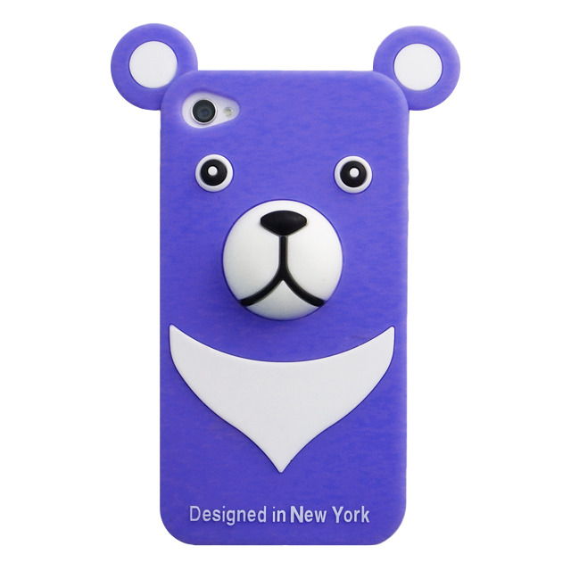 iburg iPhone 4S / 4 Full Protection Silicon Bear, Purple
