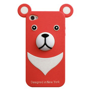 iburg iPhone 4S / 4 Full Protection Silicon Bear, Red