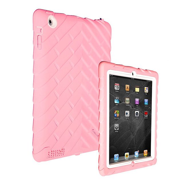 【iPad(第3世代/第4世代) iPad2 ケース】Gumdrop Tech iPad2対応 レイヤーケース  Drop Series  ピンク/ホワイト DS-IPAD2 PNK WHI