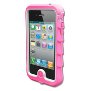 【iPhone4S/4 ケース】Gumdrop - Drop Series - ピンク/ホワイト DS4G-PNK-WHI