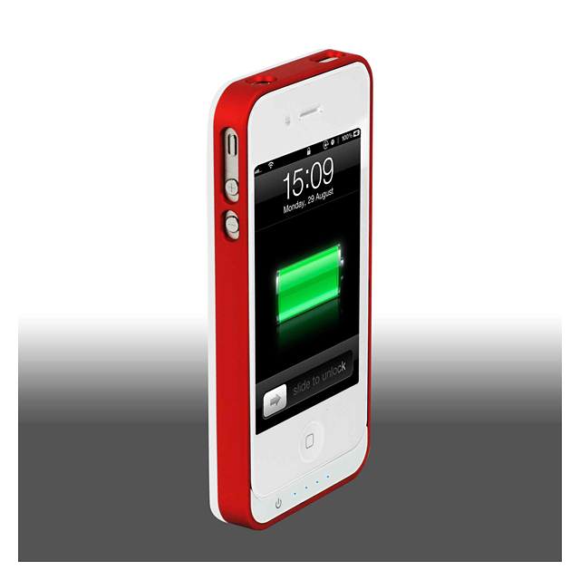 iBattz iPhone4S/4ハードケース 予備バッテリー2個付き Mojo Battery Case REMOVABLE ホワイトサブ画像