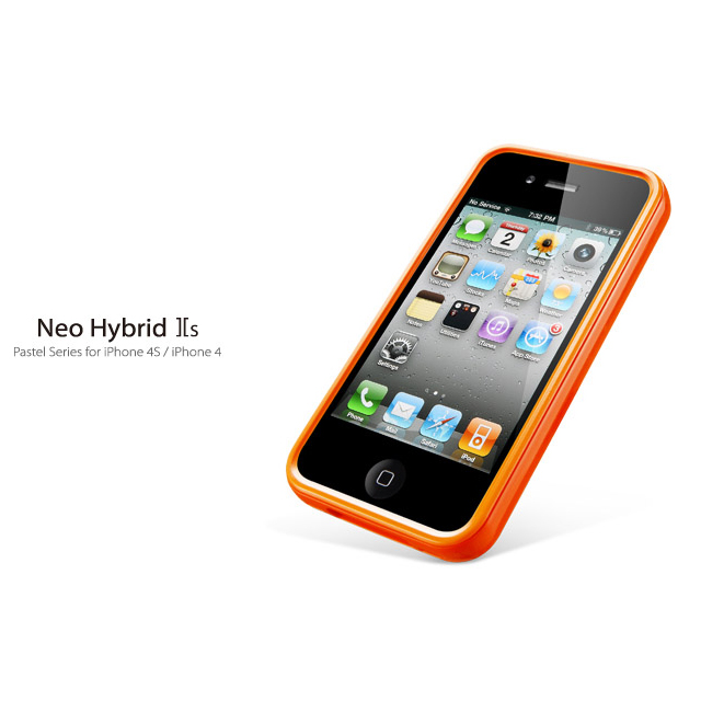 【iPhone4S/4 ケース】Neo Hybrid2S Pastel Series [Solaris Orange]サブ画像