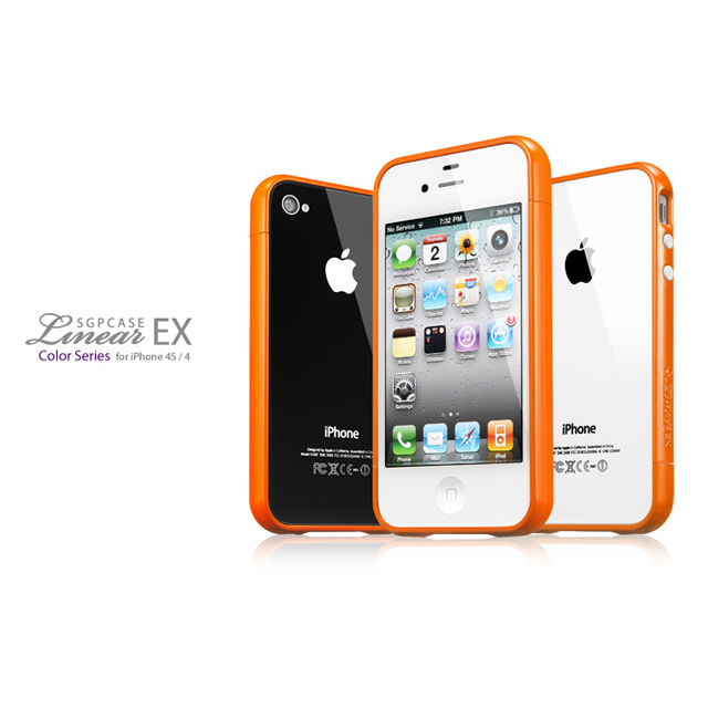 【iPhone4S/4 ケース】SGP Case Linear EX Color Series [Solaris Orange]サブ画像