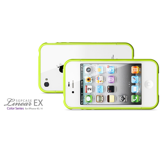 【iPhone4S/4 ケース】SGP Case Linear EX Color Series [Lime]サブ画像