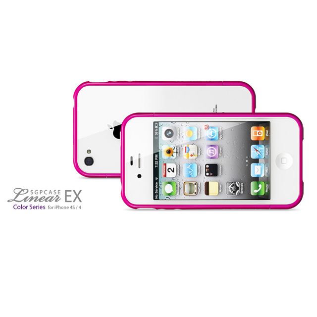 【iPhone4S/4 ケース】SGP Case Linear EX Color Series [Hot Pink]サブ画像