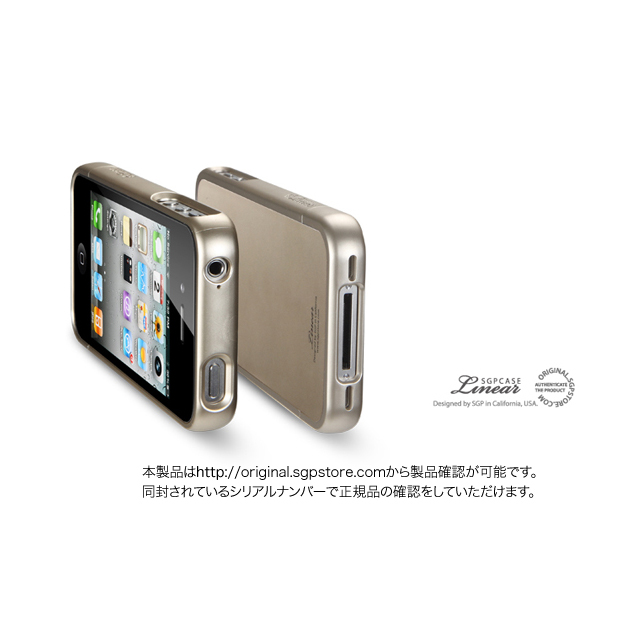 【iPhone4S/4 ケース】SGP Case Linear Color Series [Champagne Gold]サブ画像