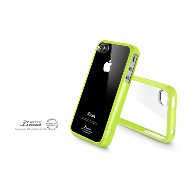 【iPhone4S/4 ケース】SGP Case Linear Crystal Series [Lime]サブ画像