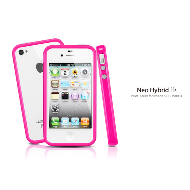 【iPhone4S/4 ケース】Neo Hybrid2S Pastel Series [Fantasia Hot Pink]サブ画像