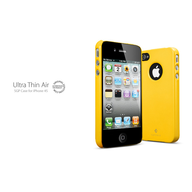【iPhone4S/4 ケース】SGP Case Ultra Thin Air Pastel Series [Reventon Yellow]サブ画像