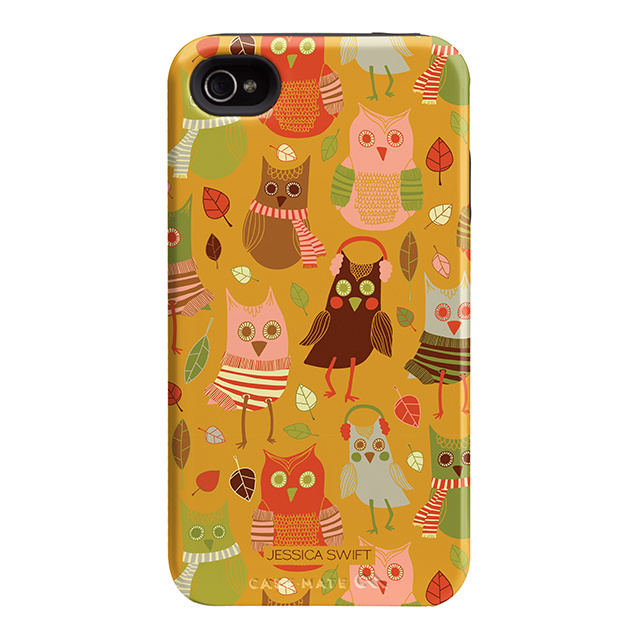 Case-Mate iPhone 4S / 4 Hybrid Tough Case, ”I Make My Case” Cosy Forest / Fall Owls