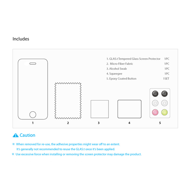 【iPhone4S/4 フィルム】GLAS.t Premium Tempered Glass Screen Protectorサブ画像