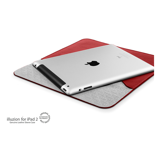 【iPad(第3世代/第4世代) iPad2 ケース】SPIGEN SGPレザーケース イリュージョン スリーブ [ダンテ・レッド]サブ画像