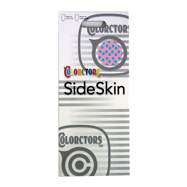 【iPhone4S/4】COLORCTORS Side Skin DOT(PINK/BLUE)サブ画像