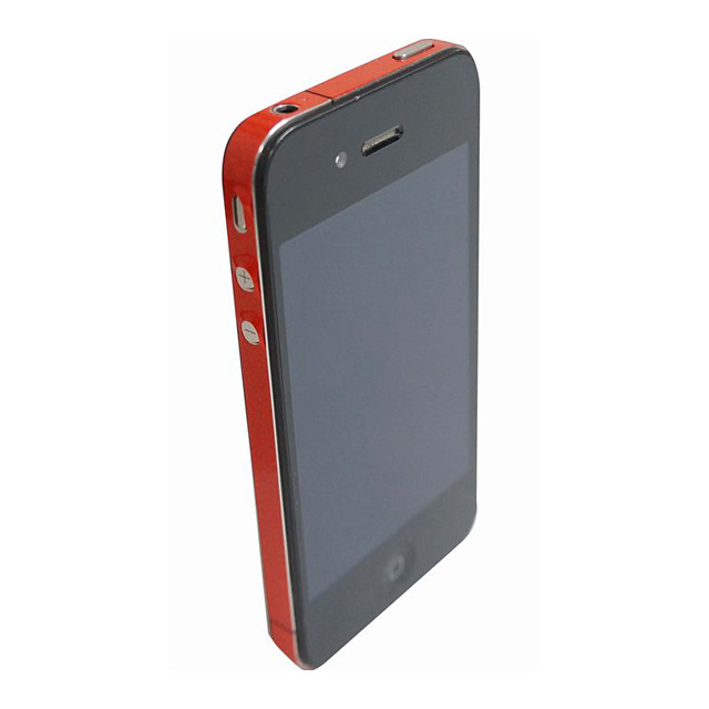 【iPhone4S/4】COLORCTORS Side Skin RED(ラメ)