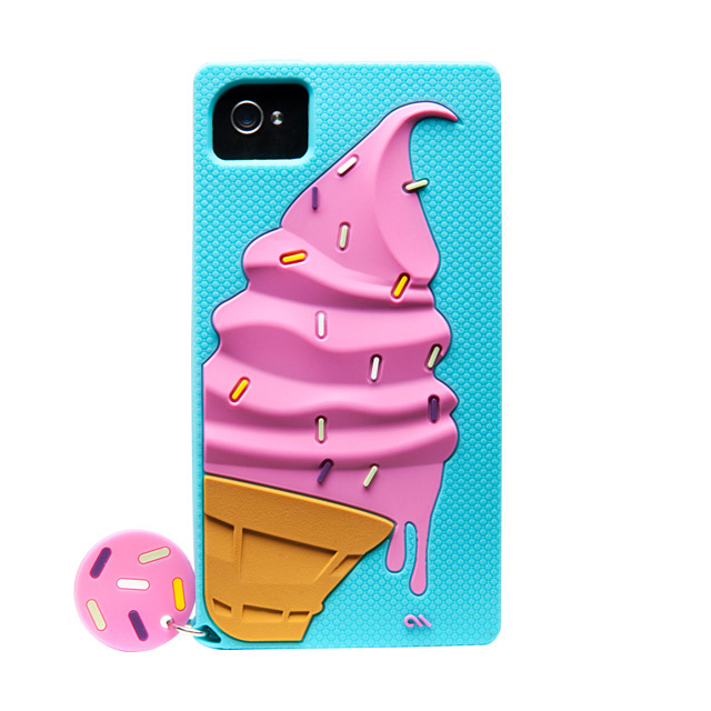 iPhone 4S / 4 Creatures： Delight Cupcake, Ice Cream Cone - Turquoise