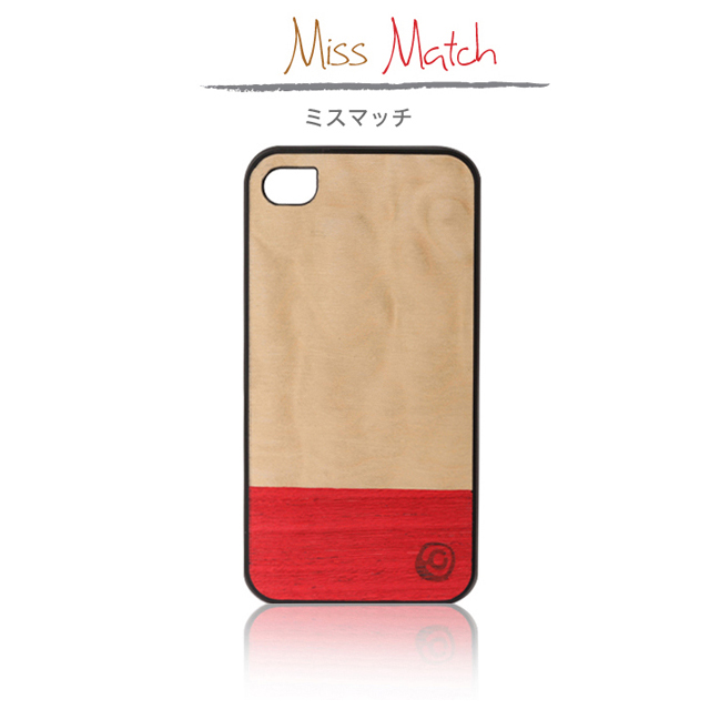 【iPhone4S/4 ケース】Real wood case Harmony Miss Matchサブ画像