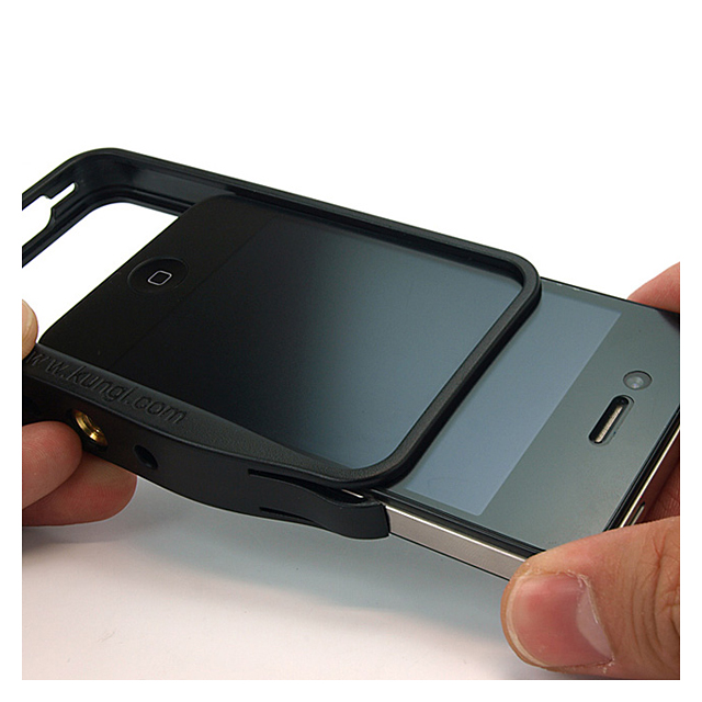 三脚穴搭載型iPhone4S/4用バンパー『Tripod pro adaprtor bumper』(ブラック)サブ画像