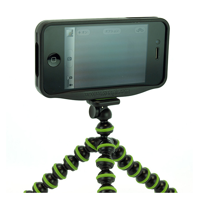 三脚穴搭載型iPhone4S/4用バンパー『Tripod pro adaprtor bumper』(ブラック)サブ画像