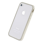 フラットバンパーセット for iPhone4S/4(パールホワイト)