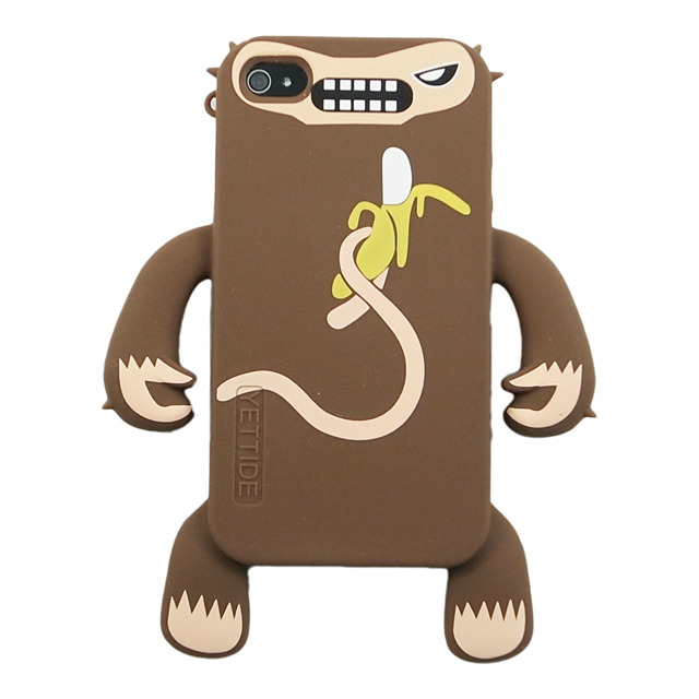 YETTIDE iPhone4S/4 Character Sillicone Skin - Monkey Suit, Brown