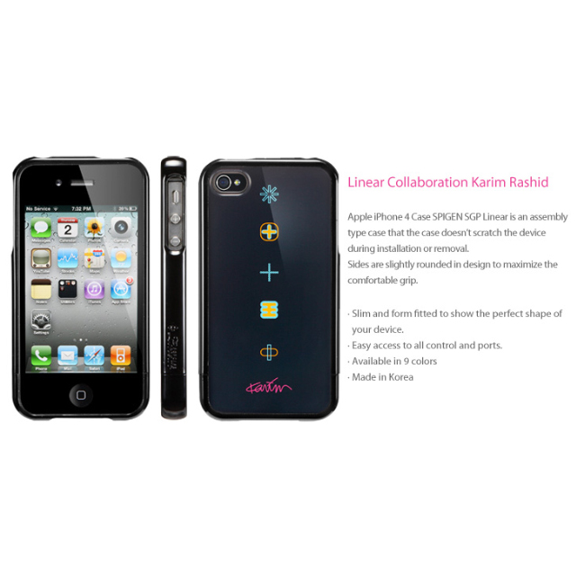 【iPhone4S/4 ケース】SGP iPhone 4S/4 Case Linear collaboration ”Karim Rashid” Series Harmony Blackサブ画像