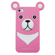 【iPhone ケース】iburg iPhone 4S / 4 Full Protection Silicon Bear, Rose Pink