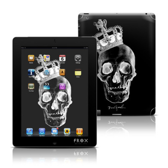 【iPad(第3世代) スキンシール】Decalgirl【Skull King Black】