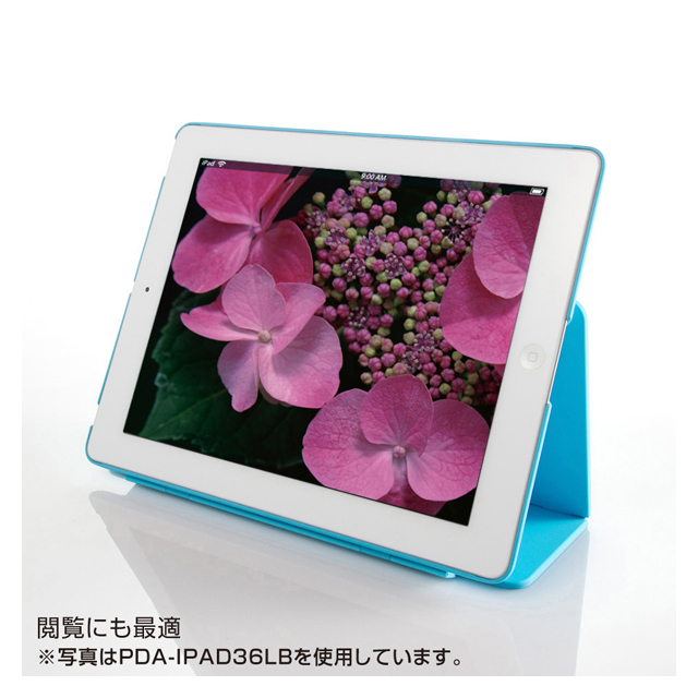 【iPad(第3世代/第4世代) ケース】iPadハードケース(スタンドタイプ、グレー)サブ画像