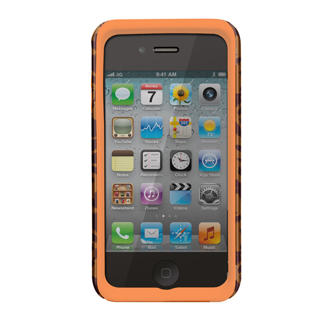 【iPhone ケース】Case-Mate iPhone 4S / 4 Hybrid Tough Case, ”I Make My Case” Iomoi - Leopard Badge/Liner Orange (150c)サブ画像