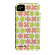 【iPhone ケース】Case-Mate iPhone 4S / 4 Hybrid Tough Case, ”I Make My Case” Tad Carpenter - Abstract Flowers/Liner Green (7496c)
