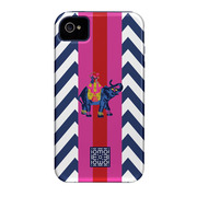 【iPhone ケース】Case-Mate iPhone 4S / 4 Hybrid Tough Case, ”I Make My Case” Ling Blue Elephant/Liner (534c)