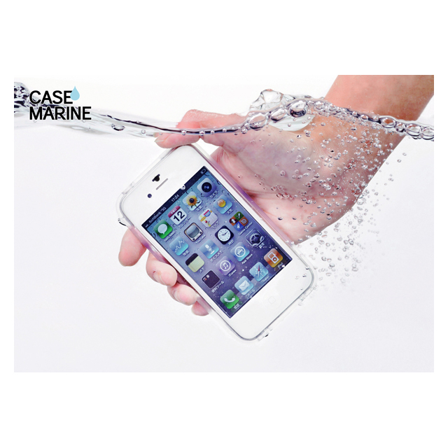 【iPhone4S/4 ケース】CASE MARINE プレミアム 防水ソフトケース (ホワイト)サブ画像