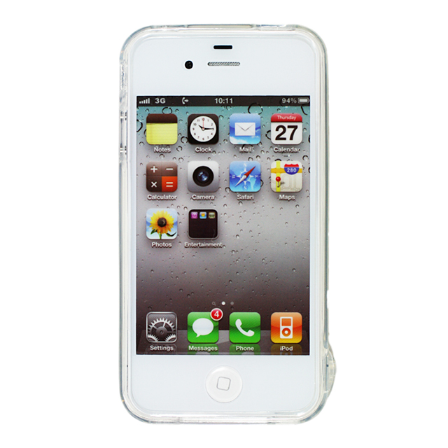 【iPhone ケース】ストラップホール付き市松模様iPhone4S/Sケース(クリア)サブ画像