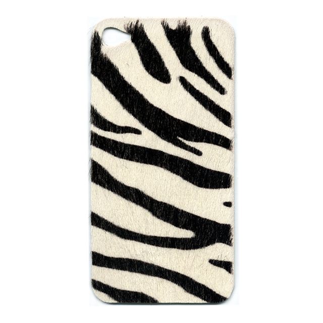 【iPhone4S/4 ケース】BADSMAKESGOODS レザーカバー (Fur-Zebra)サブ画像