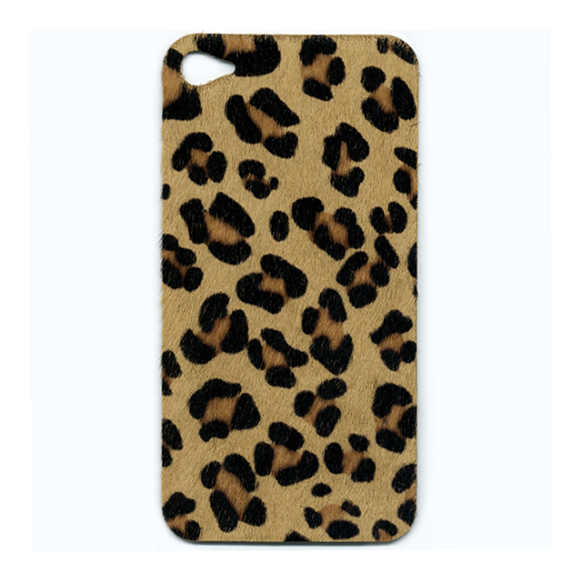 【iPhone4S/4 ケース】BADSMAKESGOODS レザーカバー (Fur-CheetahBeige)サブ画像