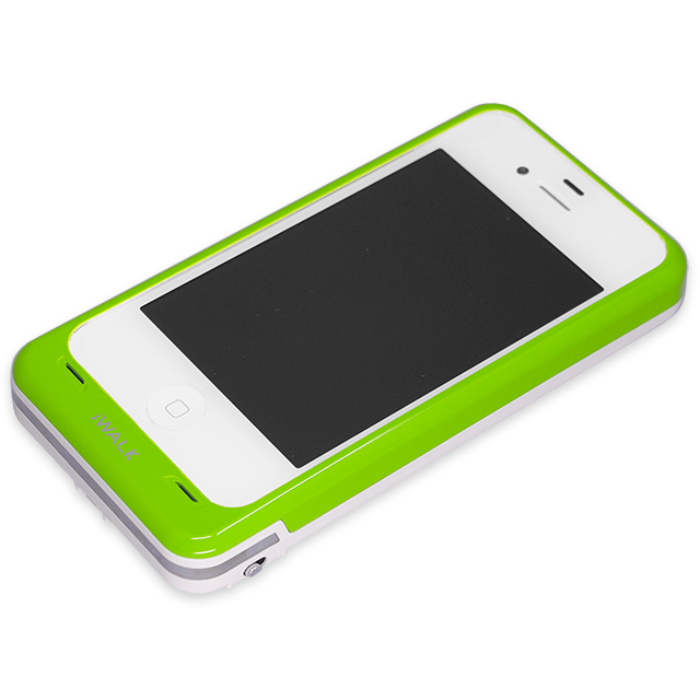 【iPhone4S/4 ケース】ケース一体型モバイルバッテリー (ホワイト)サブ画像
