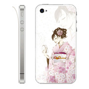 【iPhone4S/4 スキンシール】Leaflick スキンシール （Kimono）