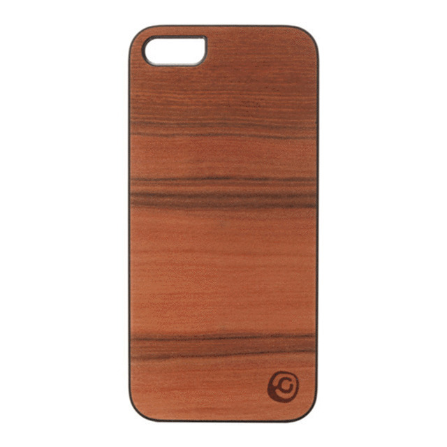 【iPhoneSE(第1世代)/5s/5 ケース】Real wood case Genuine Sai Sai ブラックフレーム