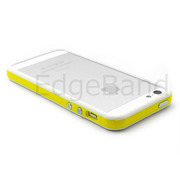 【iPhoneSE(第1世代)/5s/5 ケース】ハイブリッドバンパー Edge Band (Yellow*WhiteRim)
