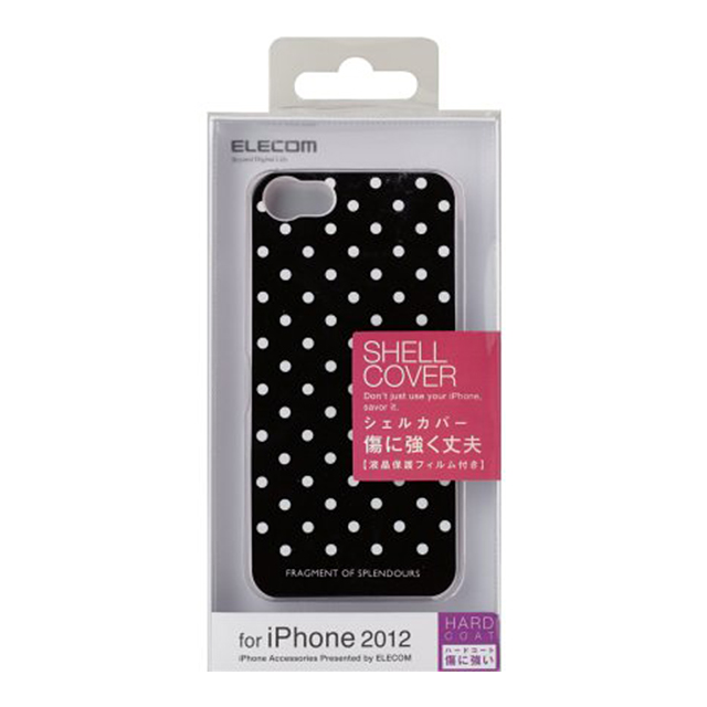 【iPhone5s/5 ケース】シェルカバー for Girl 04 ドット ブラックサブ画像