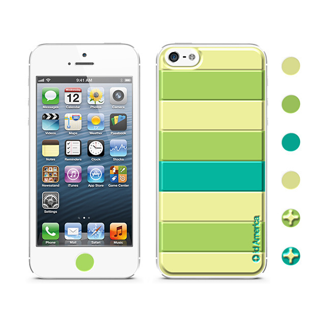 【iPhoneSE(第1世代)/5s/5 スキンシール】Cushi Stripe Green